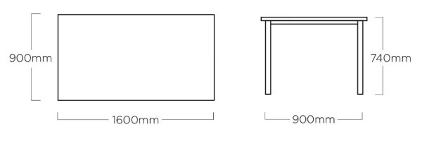 CUBIC/KETTALUX jídelní hliníkový stůl 160x90 cm - stříbrná/antracit