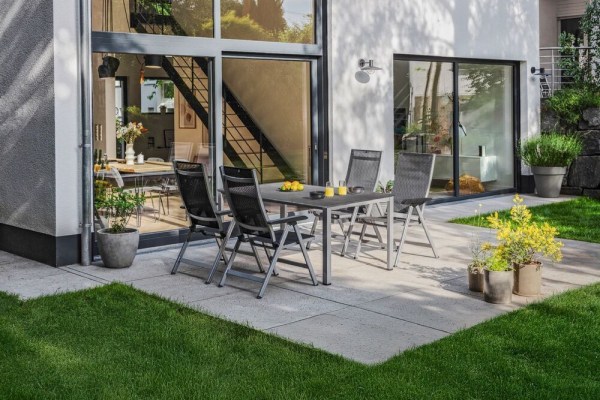 CUBIC/KETTALUX jídelní hliníkový stůl 160x90 cm - antracit/antracit