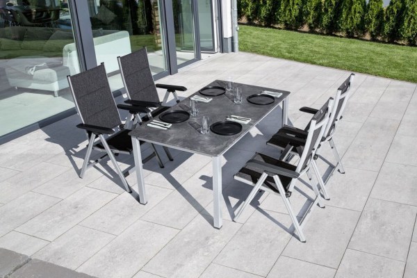 CUBIC/KETTALUX jídelní hliníkový stůl 160x90 cm - antracit/antracit