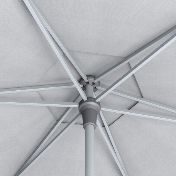 Slunečník KETTLER EASY PUSH 150x210 cm - matný antracit/světle šedá - voděodolný