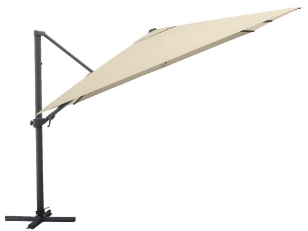 Slunečník KETTLER EASY TURN 300x300 cm - matný antracit/béžová - voděodolný