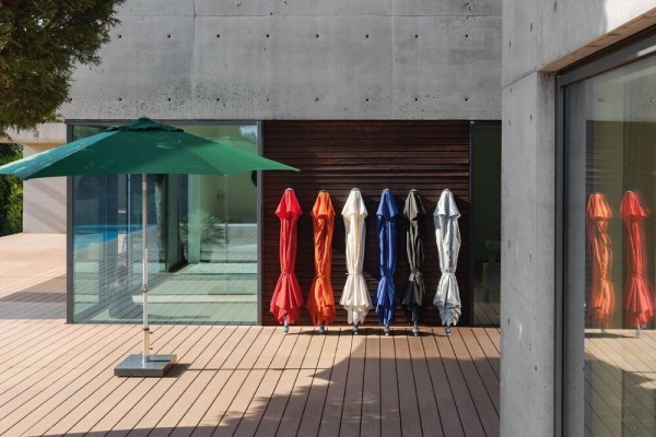 Slunečník KETTLER EASY PUSH ø 300 cm - matný antracit/béžová - voděodolný