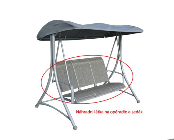 látka na sedák HOLLYWOOD - šedá