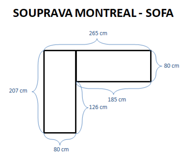 MONTREAL souprava ANTRACIT