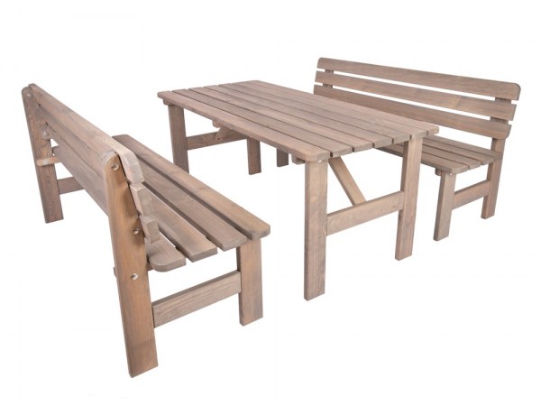 VIKING lavice ŠEDÁ - 150 cm