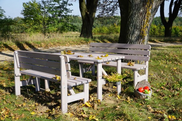 VIKING lavice ŠEDÁ - 150 cm