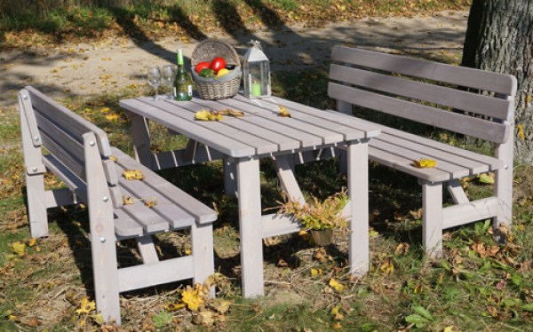 VIKING lavice ŠEDÁ - 150 cm