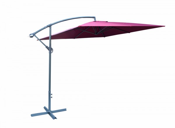 Slunečník kovový 8080 - 270x270cm- bordó