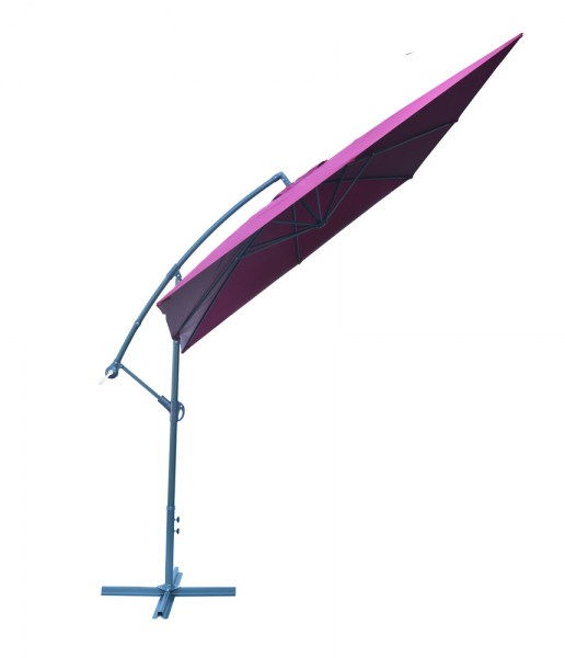 Slunečník kovový 8080 - 270x270cm- bordó
