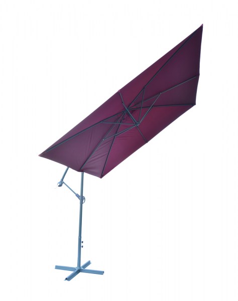Slunečník kovový 8080 - 270x270cm- bordó