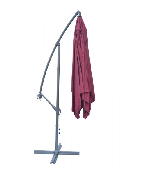 Slunečník kovový 8080 - 270x270cm- bordó