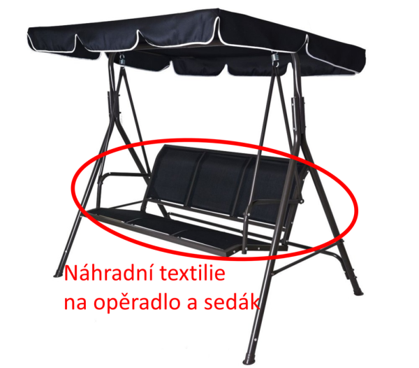 látka na sedák COMFORT černý