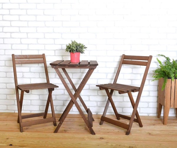 COFFEE bistro set dřevěný