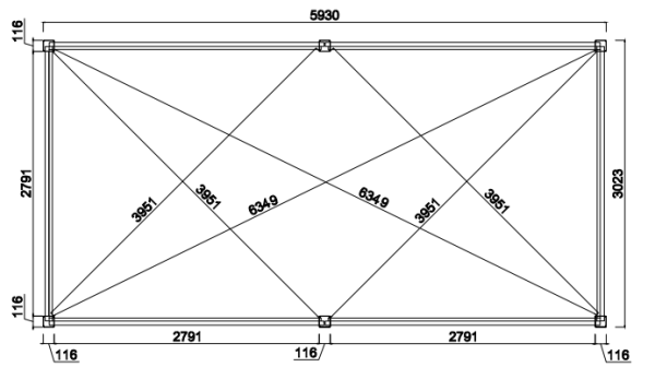 Bioklimatická pergola INTRO PLUS 6x3 m, hliník - volně stojící