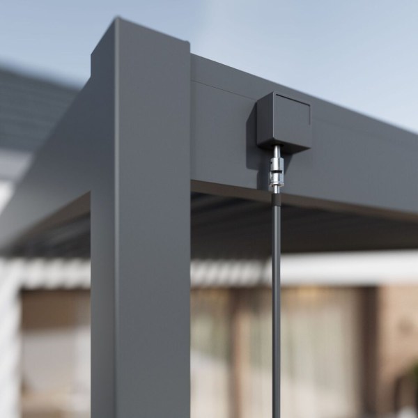 Bioklimatická pergola INTRO PLUS 6x3 m, hliník - do stěny