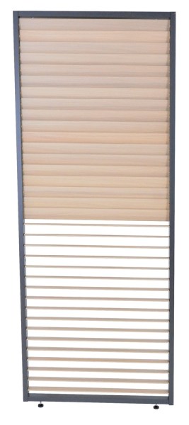 PANEL ZASTÍNĚNÍ WOOD, SKLÁPĚCÍ LAMELY, HORIZONTÁLNÍ 1,3 m pro bioklimatickou pergolu