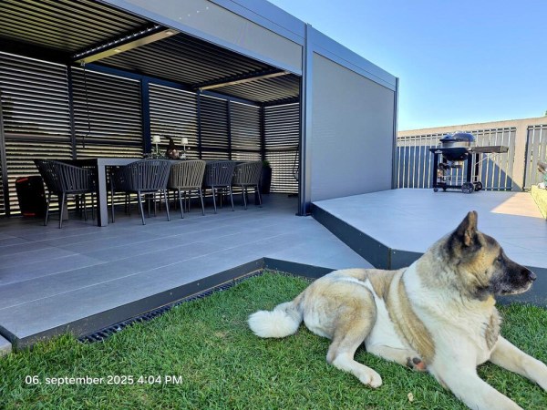 Bioklimatická pergola INTRO DUO 7,2x3,6 m, hliník - volně stojící