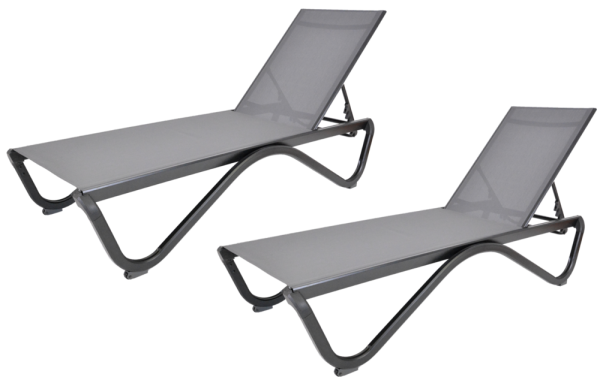 Lehátko ZWL-515 DUO hliníkové - šedé