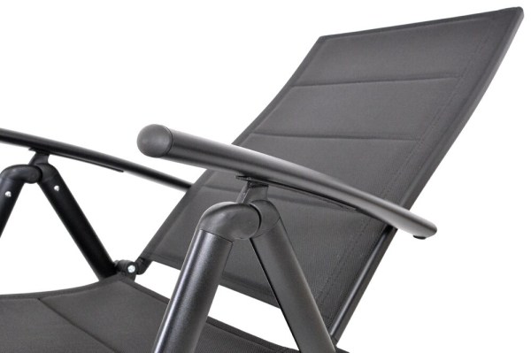  ZWC-235 zahradní polohovací křeslo hliníkové - černá