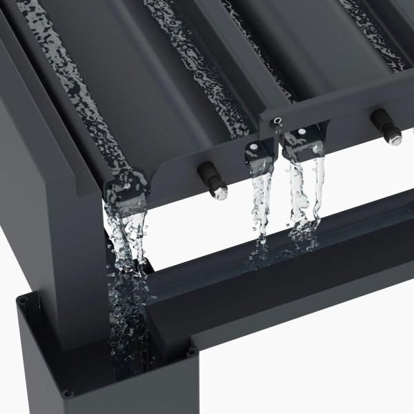 Bioklimatická pergola INTRO DUO 4x4 m, hliník - do stěny