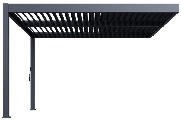 Bioklimatická pergola INTRO DUO 4x4 m, hliník - do stěny