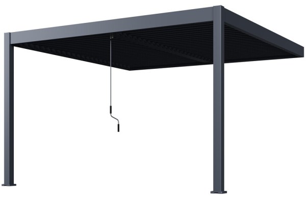 Bioklimatická pergola INTRO DUO 4x4 m, hliník - do stěny