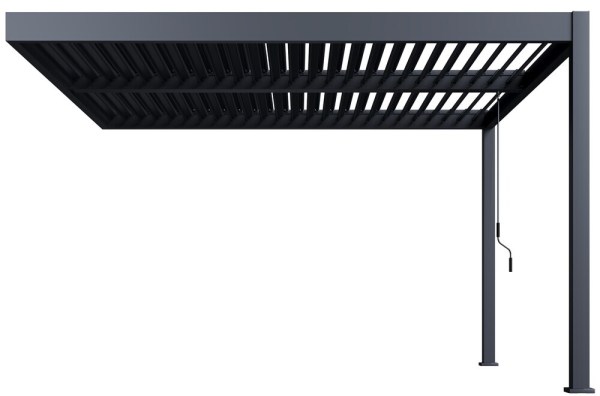 Bioklimatická pergola INTRO DUO 4x4 m, hliník - do stěny