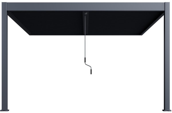 Bioklimatická pergola INTRO DUO 4x4 m, hliník - do stěny