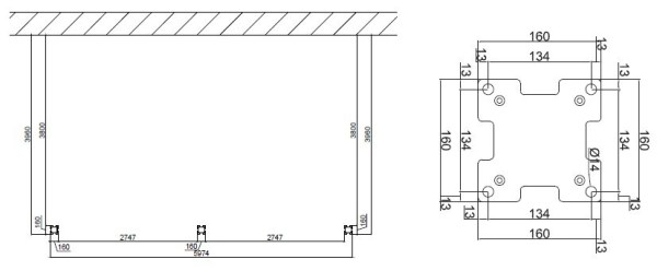 Bioklimatická pergola INTRO DUO 6x4 m, hliník - do stěny
