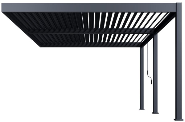 Bioklimatická pergola INTRO DUO 6x4 m, hliník - do stěny