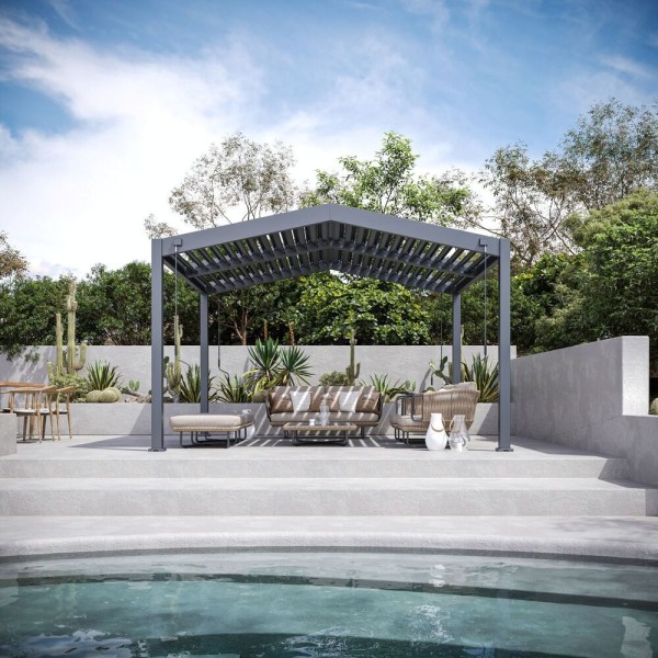 Bioklimatická pergola APEX 4x3,6 m, hliník - volně stojící