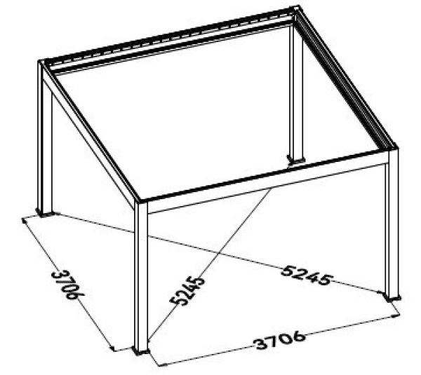 Luxusní ELEKTRICKÁ bioklimatická pergola PRESTIGE 4x4 m, hliník - volně stojící
