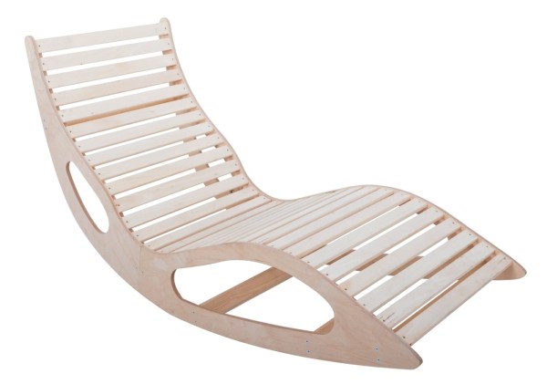 SWING houpací lehátko dřevěné - přírodní