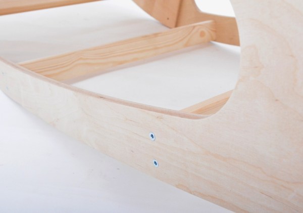 SWING houpací lehátko dřevěné - přírodní