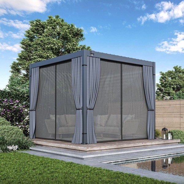 set závěsů a moskytiér pro pergolu ECO 3x3 m