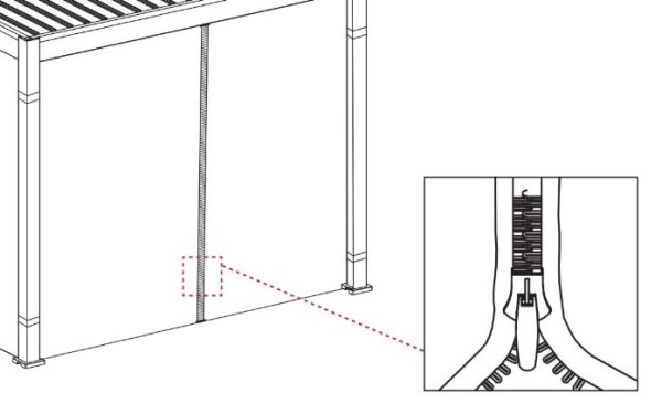 set závěsů a moskytiér pro pergolu ECO 3x3 m