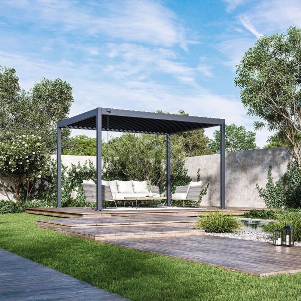 Bioklimatická pergola ECO 4x3 m, ocel - volně stojící