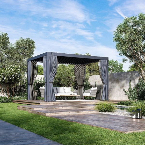 Bioklimatická pergola ECO 4x3 m, ocel - volně stojící