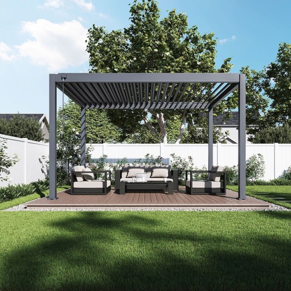 Bioklimatická pergola ECO 4x3 m, ocel - volně stojící