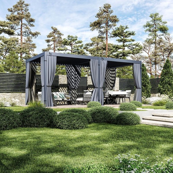 Bioklimatická pergola ECO 6x3 m, ocel - volně stojící