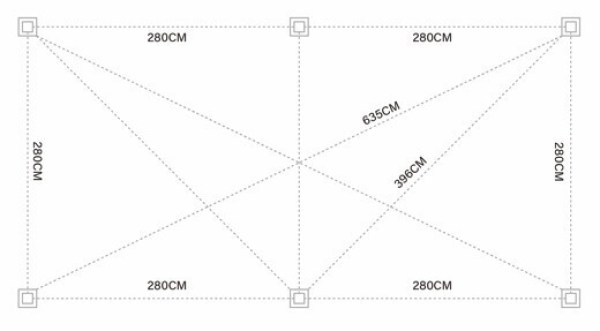 Bioklimatická pergola ECO 6x3 m, ocel - volně stojící