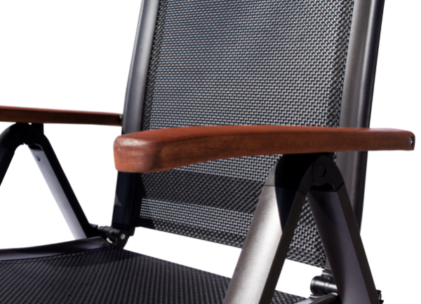 ASS COMFORT poloh. křeslo - antracit + černá