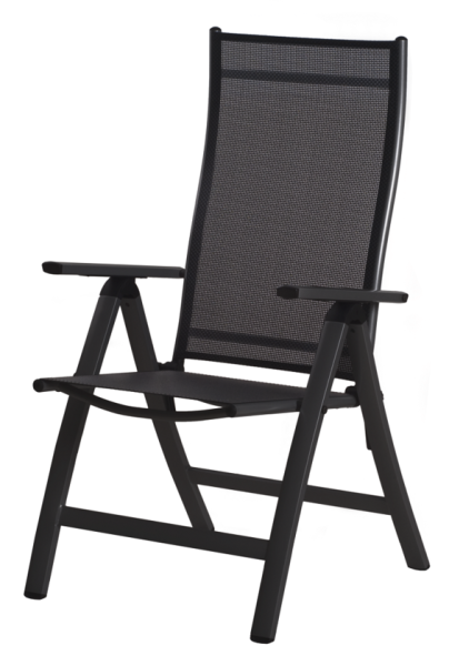 LONDON poloh. křeslo - černé+antracit