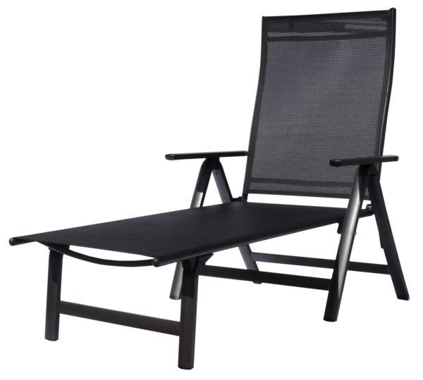 LONDON poloh. lehátko - černé+antracit