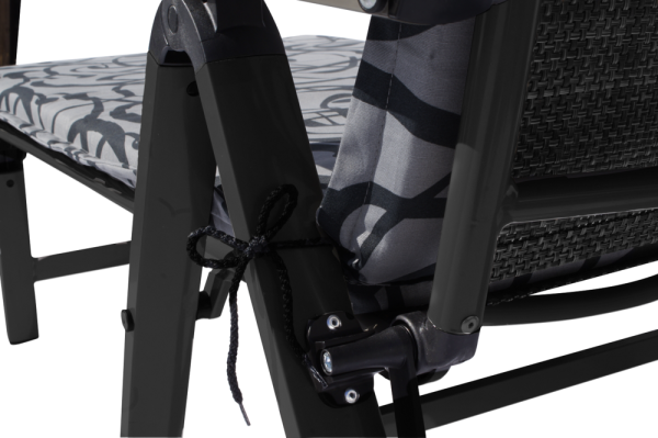 LONDON poloh. lehátko - černé+antracit