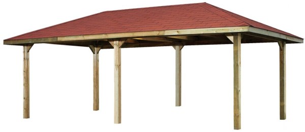 Dřevěný zahradní altán 651 (678 x 380 x 306 cm)